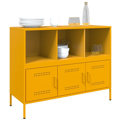 Sideboard Senfgelb 100,5x39x79 cm Stahl