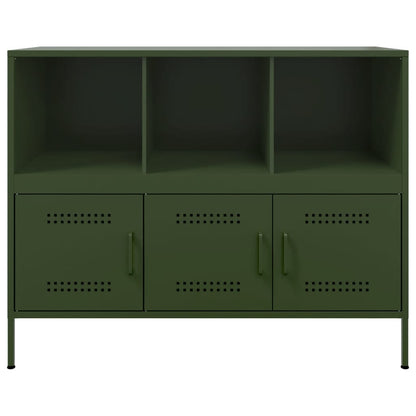 Sideboard Olivgrün 100,5x39x79 cm Stahl