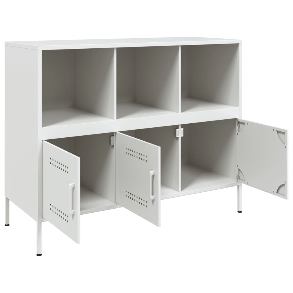 Sideboard Weiß 100,5x39x79 cm Stahl