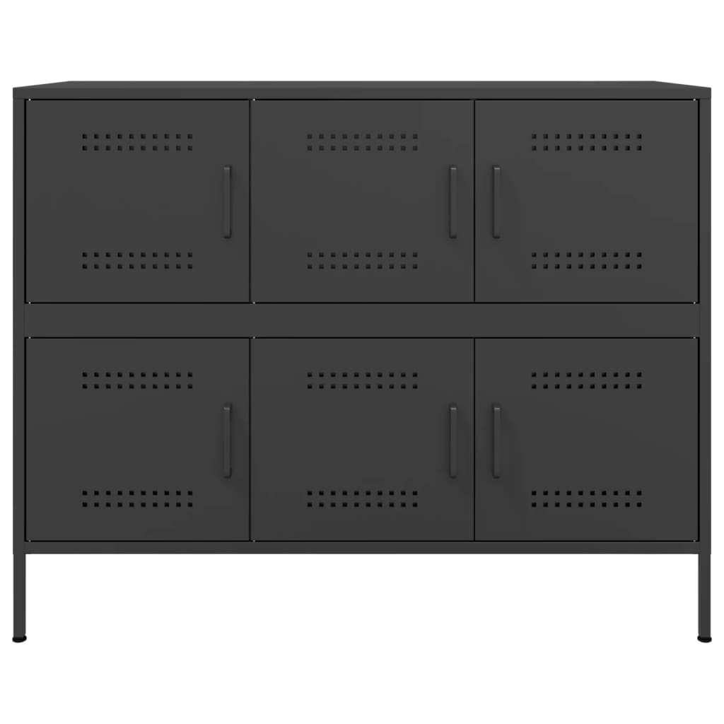 Sideboard Schwarz 100,5x39x79 cm Stahl