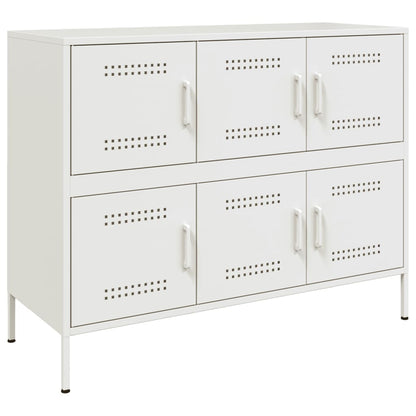 Sideboard Weiß 100,5x39x79 cm Stahl