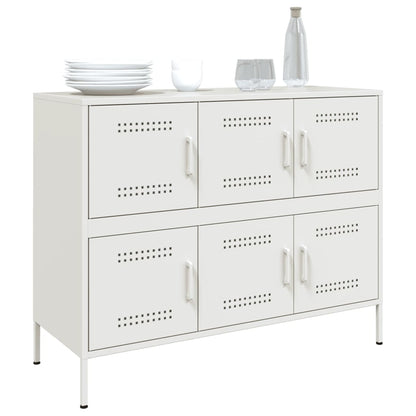 Sideboard Weiß 100,5x39x79 cm Stahl