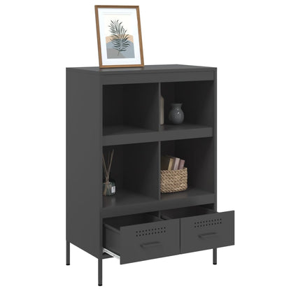 Highboard Schwarz 68x39x101,5 cm Stahl