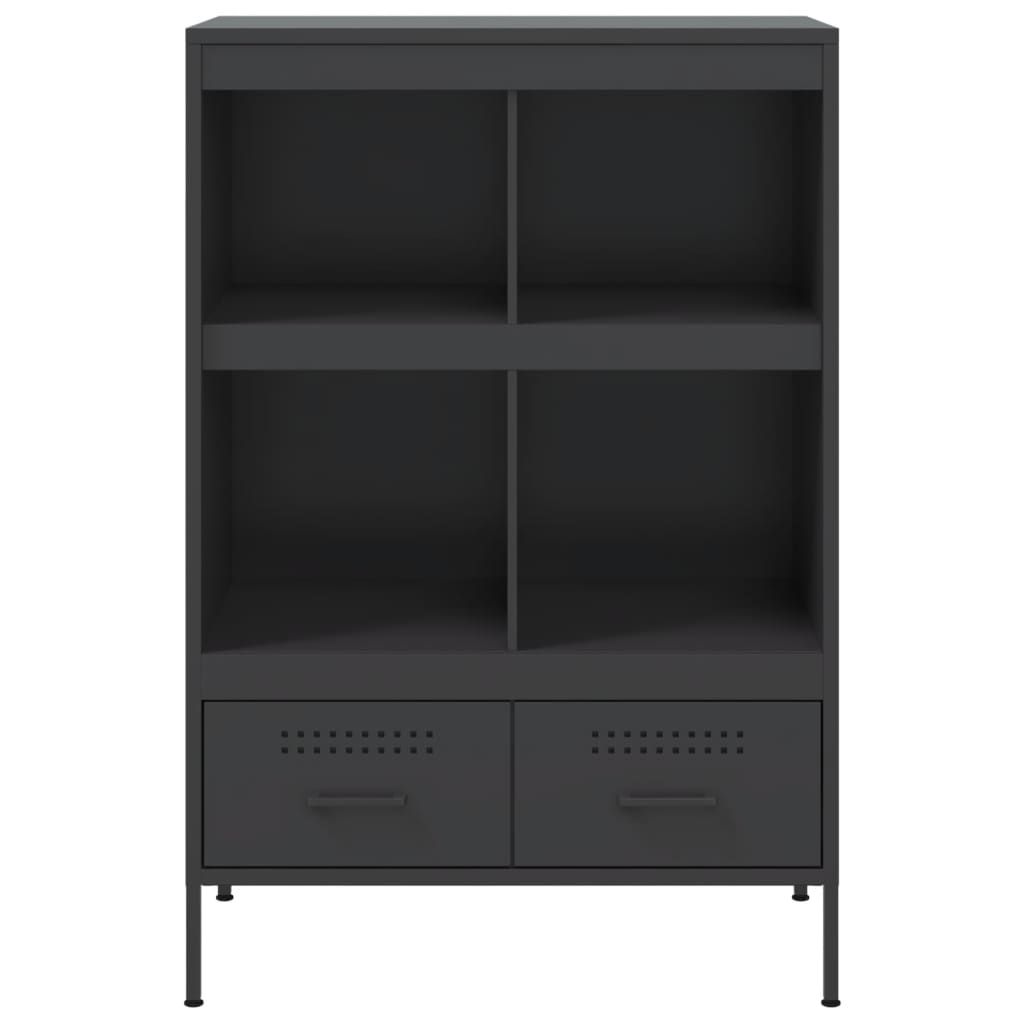 Highboard Schwarz 68x39x101,5 cm Stahl