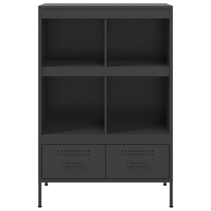 Highboard Schwarz 68x39x101,5 cm Stahl