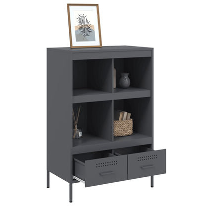 Highboard Anthrazit 68x39x101,5 cm Stahl