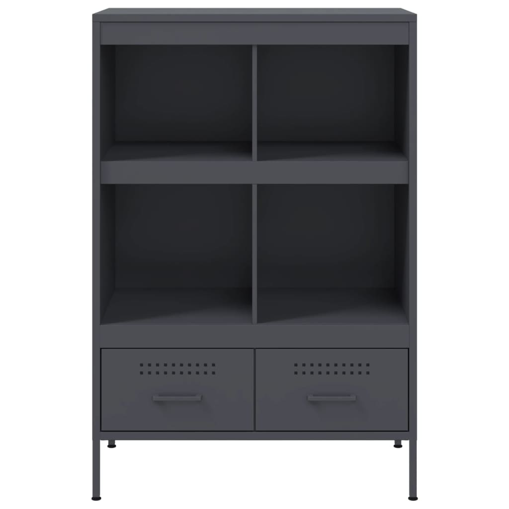 Highboard Anthrazit 68x39x101,5 cm Stahl