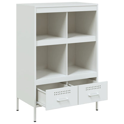 Highboard Weiß 68x39x101,5 cm Stahl