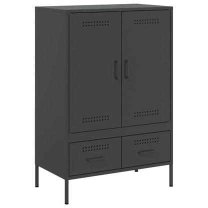 Highboard Schwarz 68x39x101,5 cm Stahl