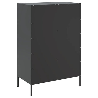 Highboard Schwarz 68x39x101,5 cm Stahl