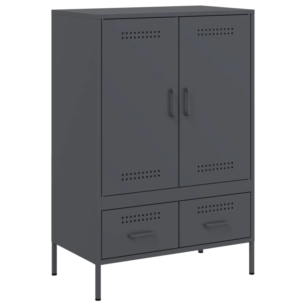 Highboard Anthrazit 68x39x101,5 cm Stahl