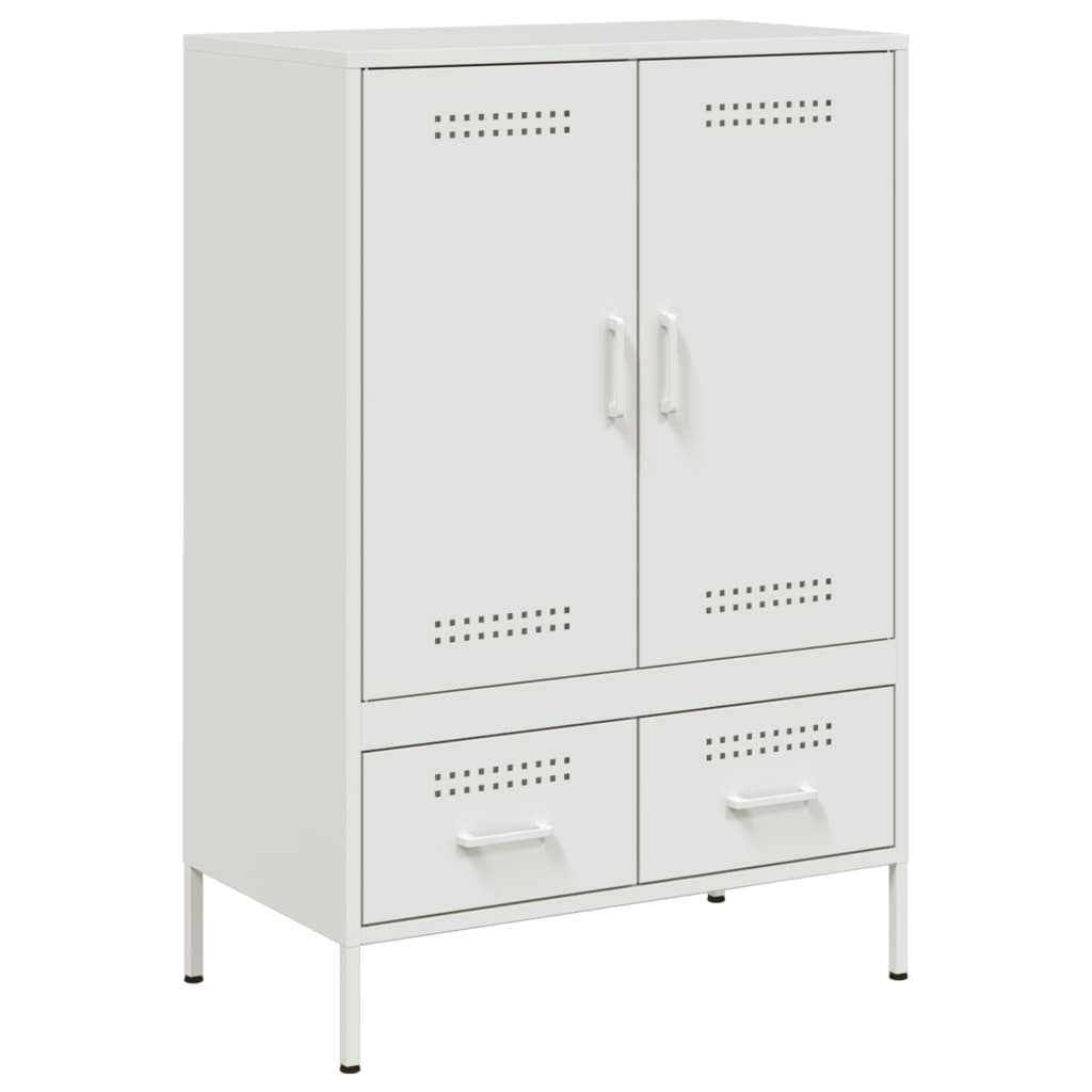 Highboard Weiß 68x39x101,5 cm Stahl