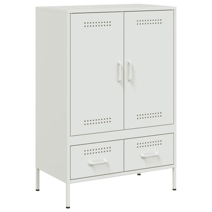 Highboard Weiß 68x39x101,5 cm Stahl