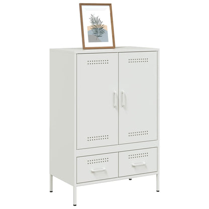 Highboard Weiß 68x39x101,5 cm Stahl