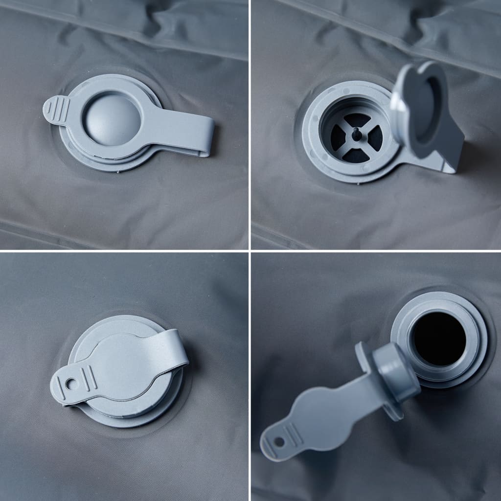 Doppel-Isomatte mit Kissen Selbstaufblasend Grau