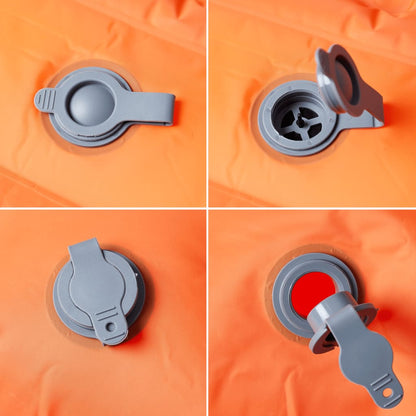 Doppel-Isomatte mit Kissen Selbstaufblasend Orange