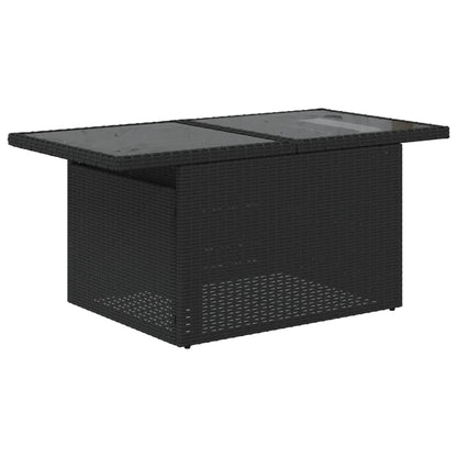 5-tlg. Garten-Sofagarnitur mit Kissen Schwarz Poly Rattan