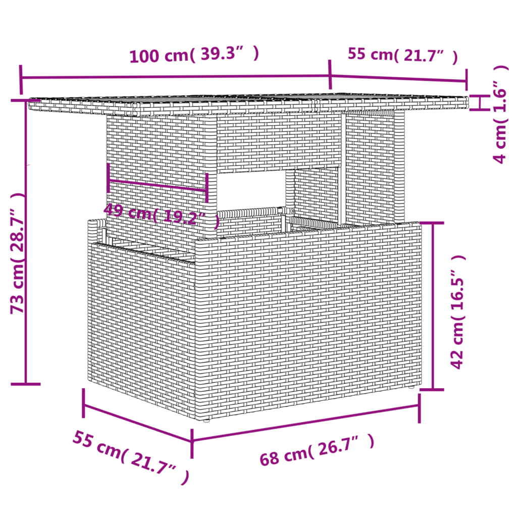 6-tlg. Garten-Sofagarnitur mit Kissen Grau Poly Rattan