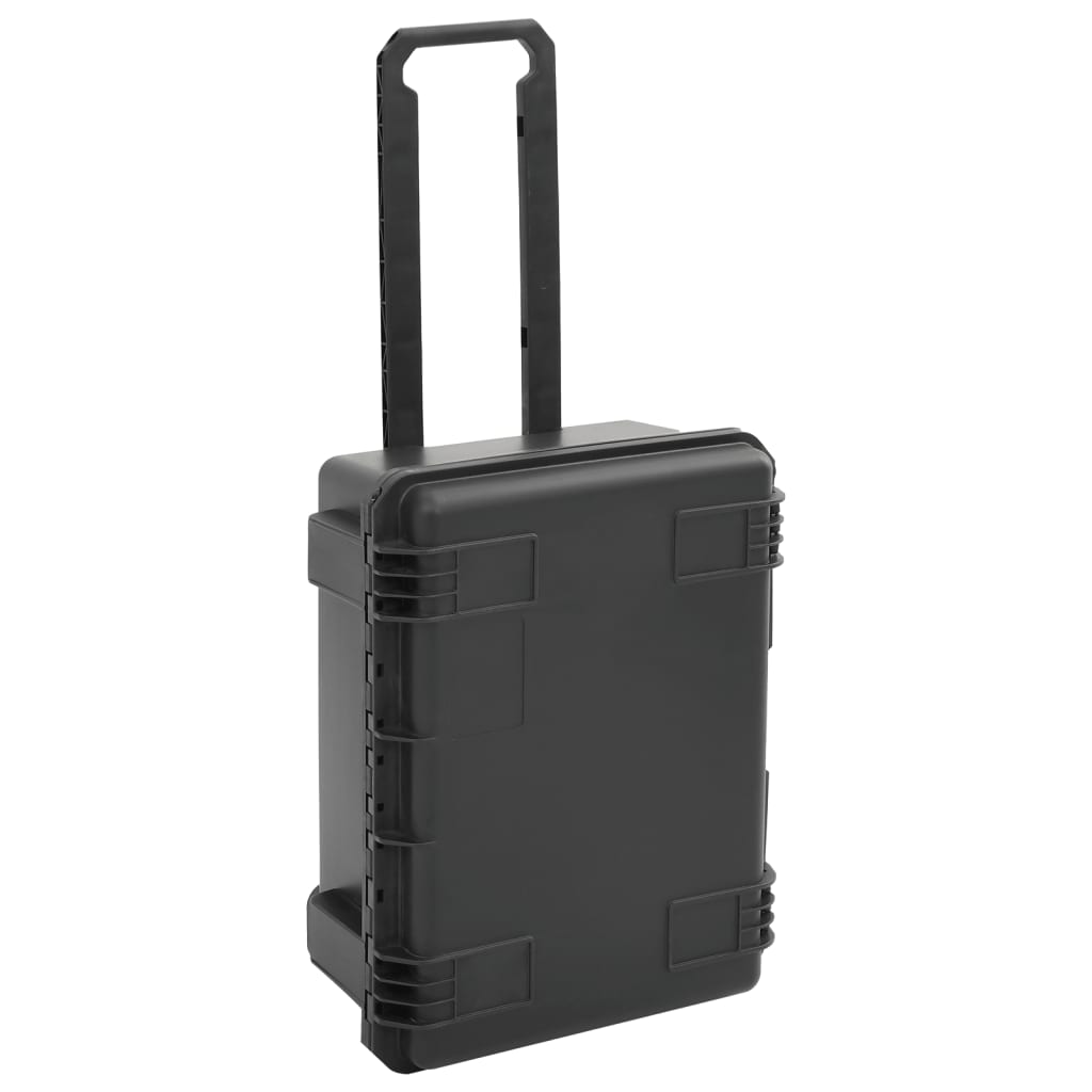 Koffer für Flugreise Tragbar Schwarz 54x41,5x29 cm PP