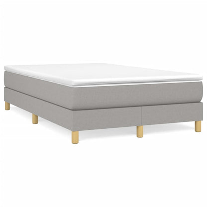 Boxspringbett mit Matratze Hellgrau 120x190 cm Stoff