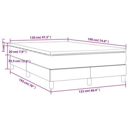 Boxspringbett mit Matratze Schwarz 120x190 cm Kunstleder