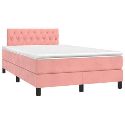 Boxspringbett mit Matratze Rosa 120x190 cm Samt