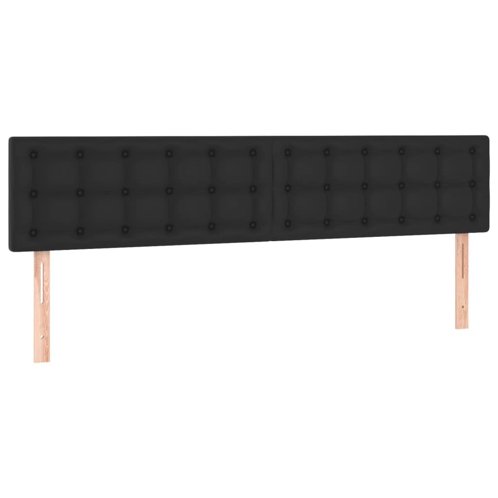 Boxspringbett mit Matratze Schwarz 120x190 cm Kunstleder