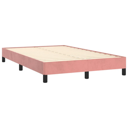 Boxspringbett mit Matratze & LED Rosa 120x190 cm Samt