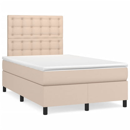 Boxspringbett mit Matratze & LED Cappuccino-Braun 120x190 cm