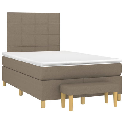 Boxspringbett mit Matratze Taupe 120x190 cm Stoff