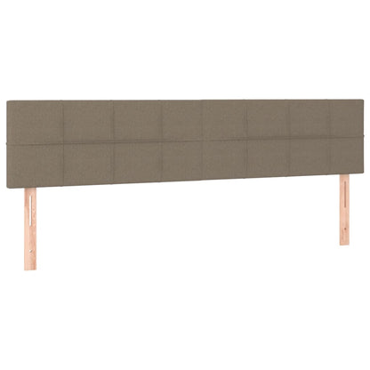 Bettgestell mit Kopfteil Taupe 120x190 cm Stoff