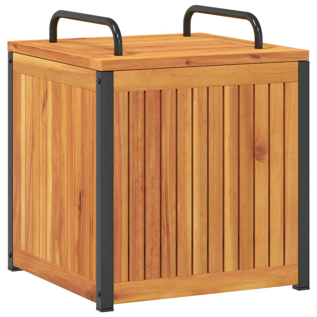 Gartenbox 45x45x45/53 cm Massivholz Akazie und Stahl