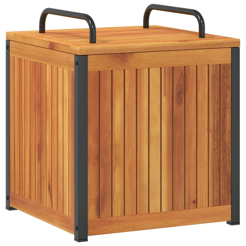 Gartenbox 45x45x45/53 cm Massivholz Akazie und Stahl