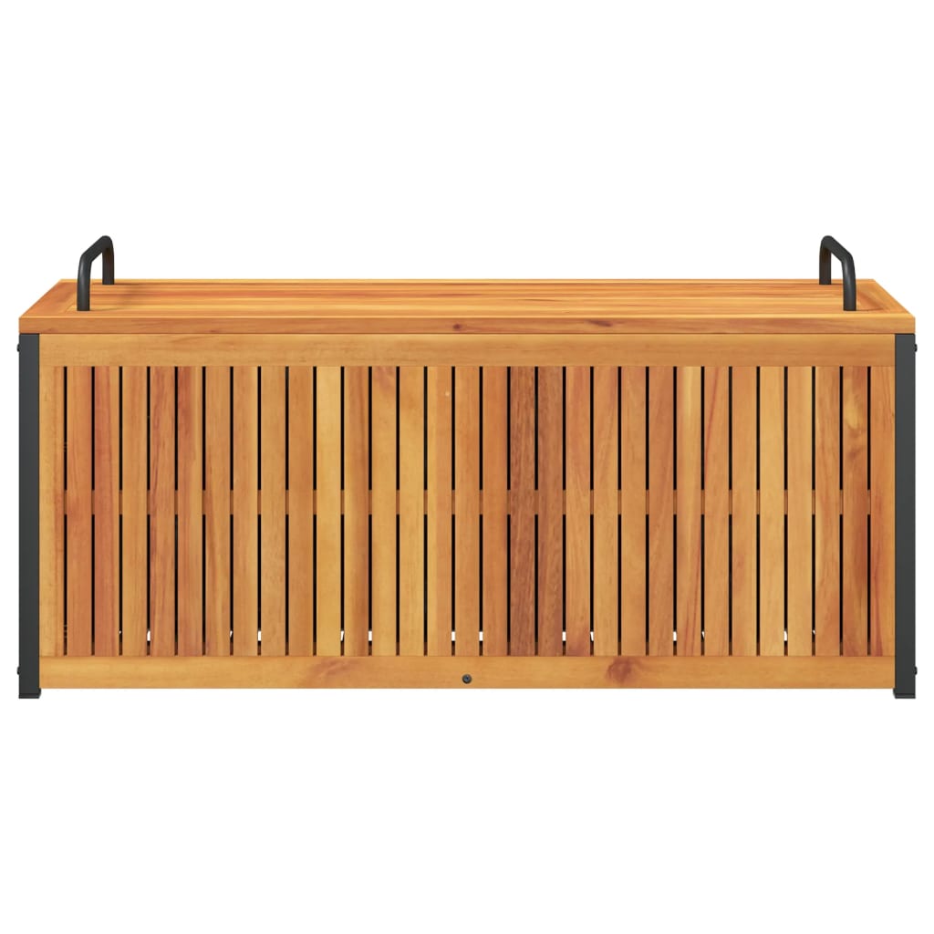 Gartenbox 110x45x42/53 cm Massivholz Akazie und Stahl