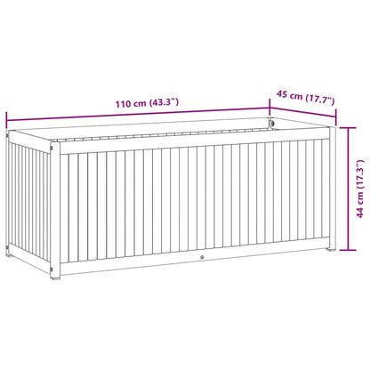 Pflanzkübel 110x45x44 cm Massivholz Akazie und Stahl