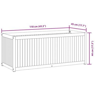 Pflanzkübel 110x45x44 cm Massivholz Akazie und Stahl