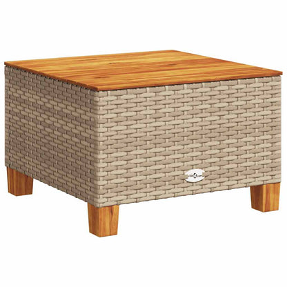 6-tlg. Garten-Sofagarnitur mit Kissen Beige Poly Rattan