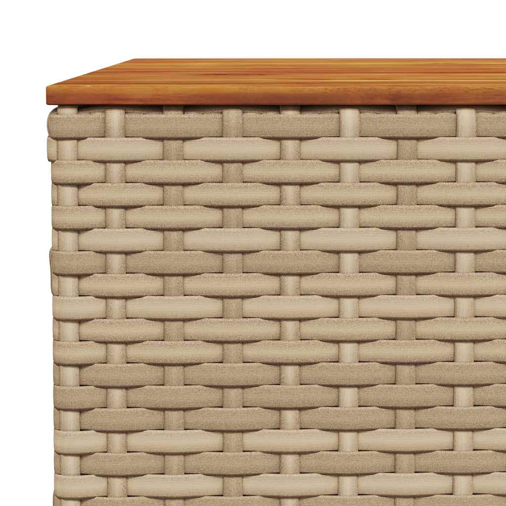 11-tlg. Garten-Sofagarnitur mit Kissen Beige Poly Rattan