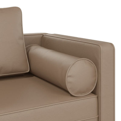 Chaiselongue mit Kissen Cappuccino Kunstleder