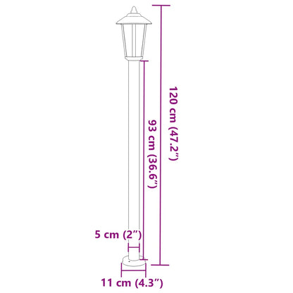 Wegeleuchte Silbern 120 cm Edelstahl