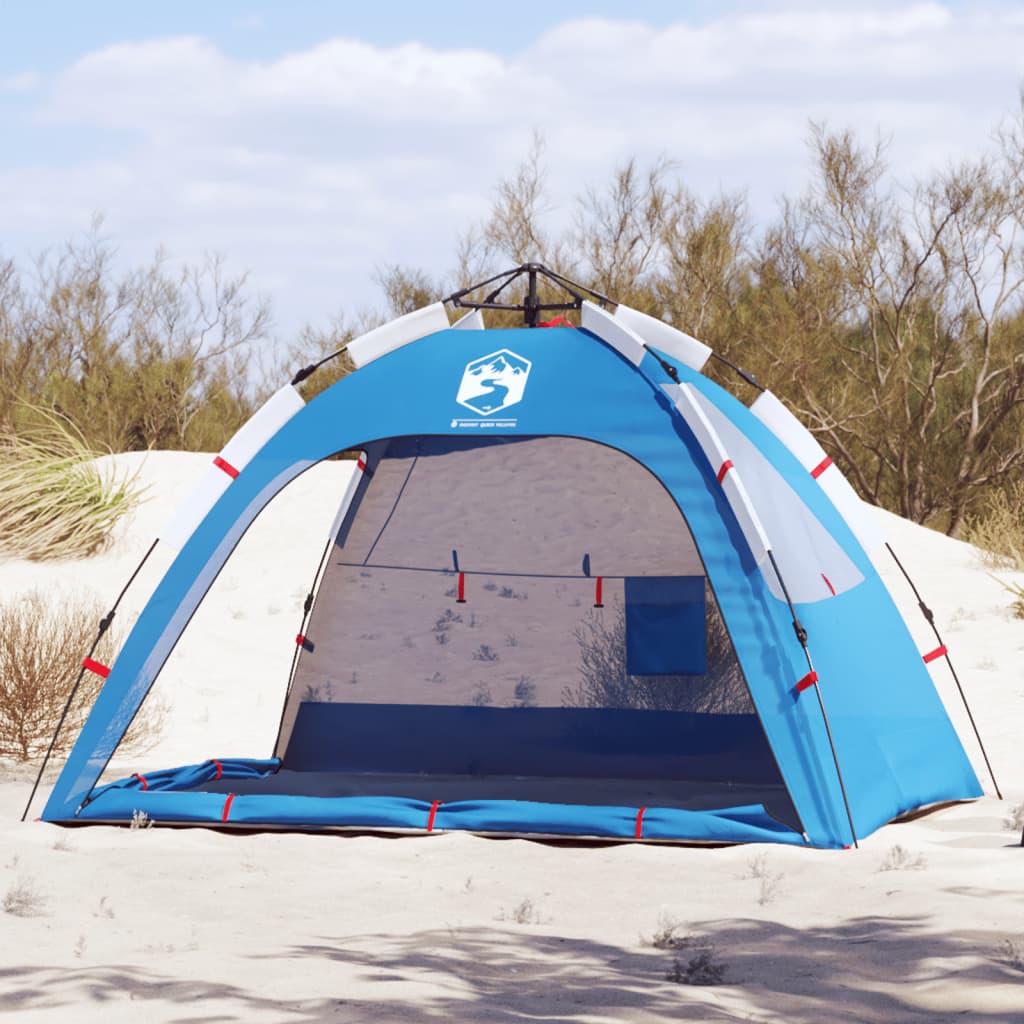 Strandzelt 2 Personen Azurblau Quick Release Wasserdicht