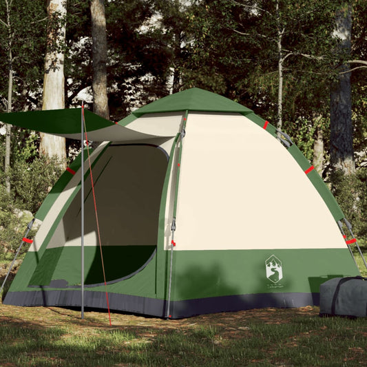 Campingzelt 4 Personen Grün Quick Release