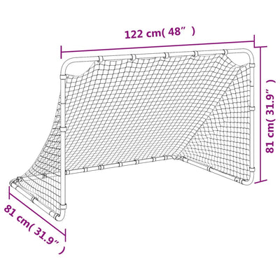 Fußballtor Weiß 122x81x81 cm Stahl