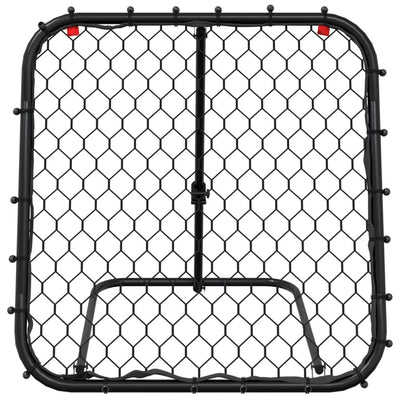 Fußball-Rebounder Verstellbar Schwarz 84x73x60-80 cm Stahl