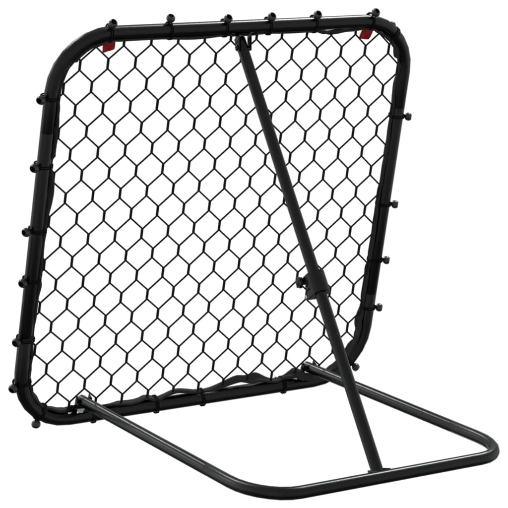 Fußball-Rebounder Verstellbar Schwarz 84x73x60-80 cm Stahl