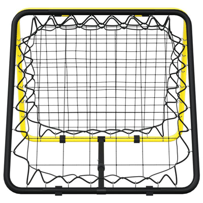 Fußball-Rebounder Doppelseitig Verstellbar Gelb Schwarz Stahl