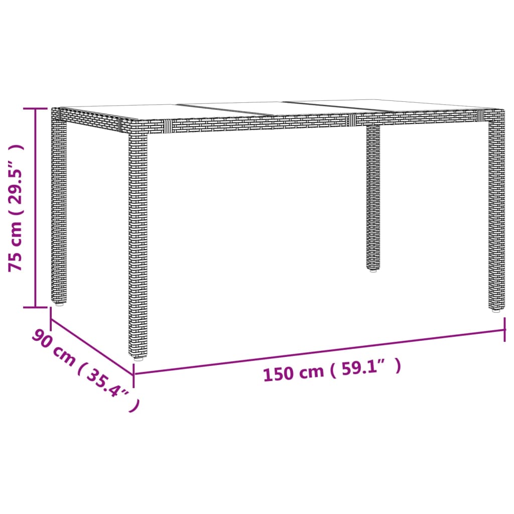 5-tlg. Garten-Bistro-Set mit Kissen Braun Poly Rattan