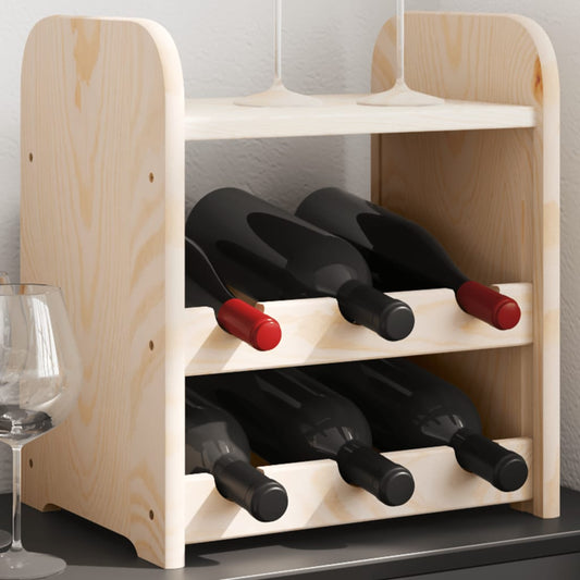 Weinregal mit Oberplatte 33x25x37 cm Massivholz Kiefer