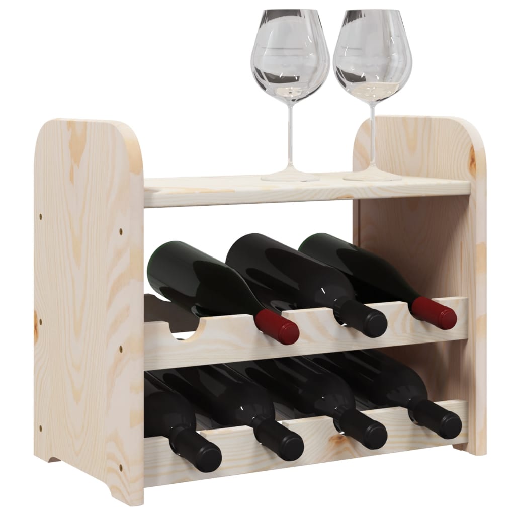 Weinregal mit Oberplatte 43x25x37 cm Massivholz Kiefer