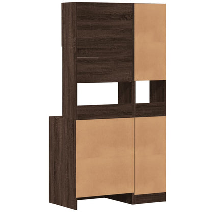 Küchenschrank Braun Eichen-Optik 95x50x180 cm Holzwerkstoff